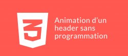 Animation du header sans programmation