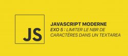 JS moderne, EXO #6 Limiter le nombre de caractères dans un textarea