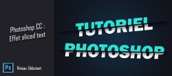 Gratuit : Effet de texte coupé sur Photoshop CC