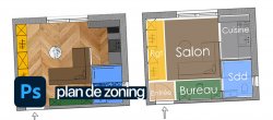 Gratuit : Faire un zoning coloré pour un plan dans Photoshop