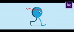 Animation en boucle de personnage sur After Effects - Cycle de marche simple