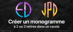 Créer un monogramme avec 2 ou 3 lettres dans un cercle