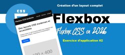 Flexbox CSS en 2026 – Exercice d'application 2