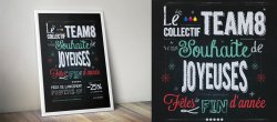 Affiche lettering composée de différentes typographies