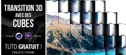 Transition 3D avec des cubes