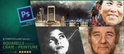 Pack artistique Photoshop Vol 2 : Aquarelle express, effet de craie et peinture relief