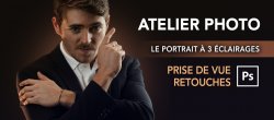 Atelier photo et retouches Photoshop : Le portait à éclairage 3 points