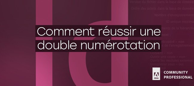 Indesign : Double numérotation