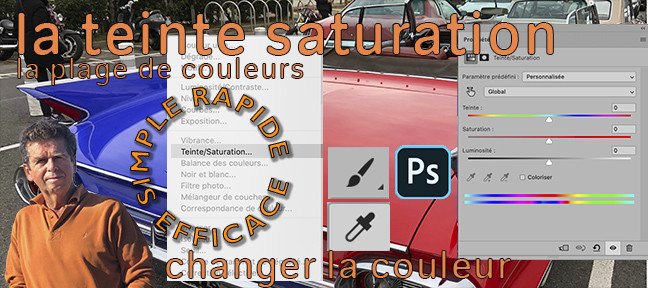 Photoshop : Changer une couleur avec la teinte saturation