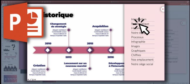 PowerPoint : Création d'un menu latéral interactif