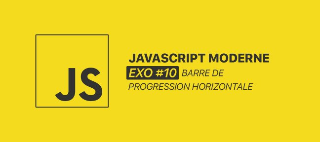 JS moderne, EXO #10, Barre de progression horizontale