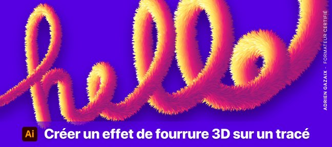 Créer un effet de fourrure 3D sur un tracé avec Illustrator