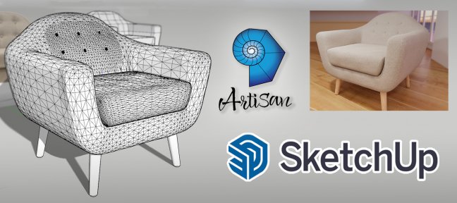 Modélisez un fauteuil avec Artisan pour SketchUp