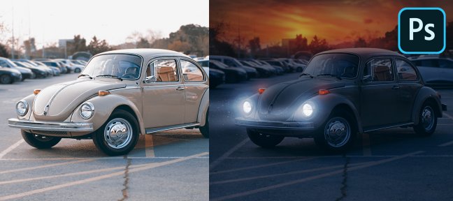 Photoshop - Transformez l'ambiance lumineuse d'une photo de véhicule