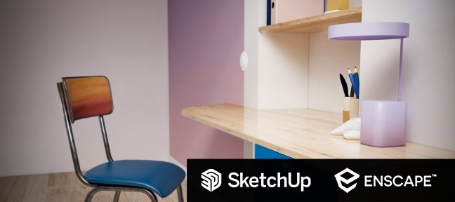 Modélisation et rendu photoréaliste d'un bureau avec SketchUp et Enscape