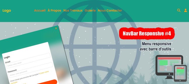 NavBar Responsive #4 : Menu responsive avec barre d'outils