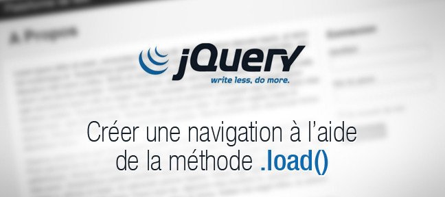 Créer une navigation à l'aide de la méthode load()