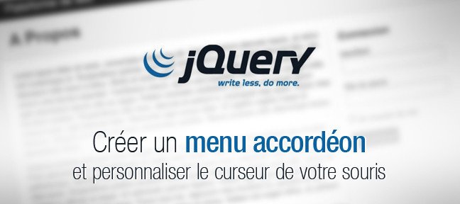 Créer un menu accordéon et personnaliser un curseur