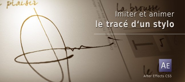 Imiter et animer le tracé d'un stylo