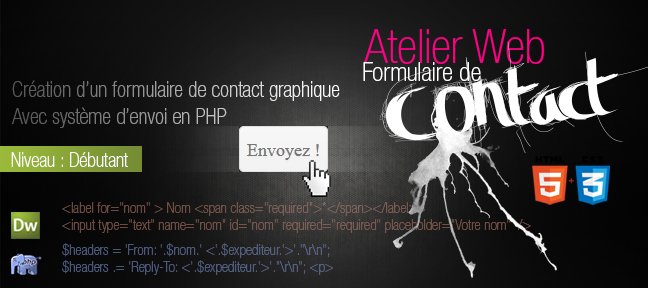 Formulaire de contact graphique + envoi en PHP