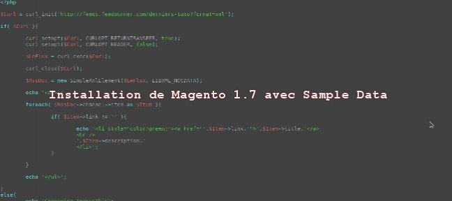 Installation de magento avec exemple de saisie de données