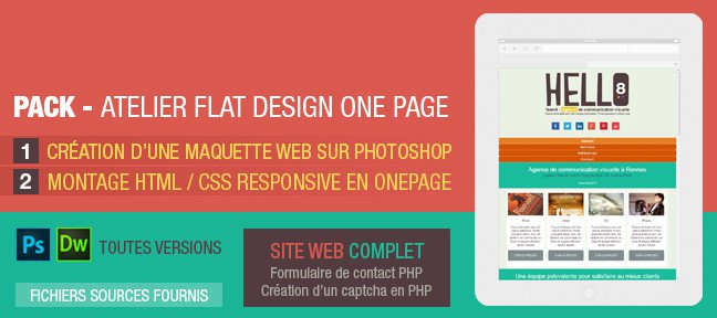 Pack : créer votre site Internet OnePage et Responsive de A à Z