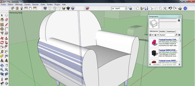 Inverser les faces dans Sketchup