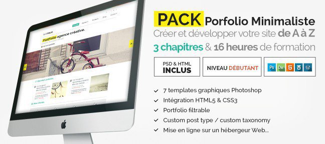 Pack créer et développer un portfolio de A à Z