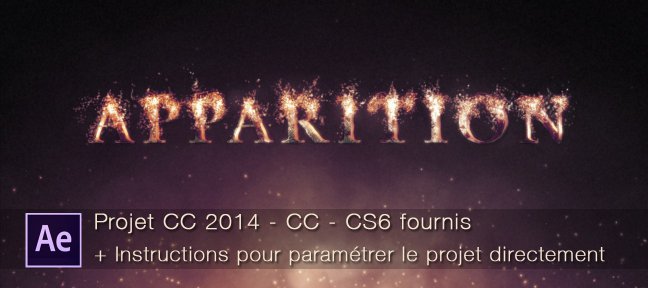 After Effects : apparition de texte en particules