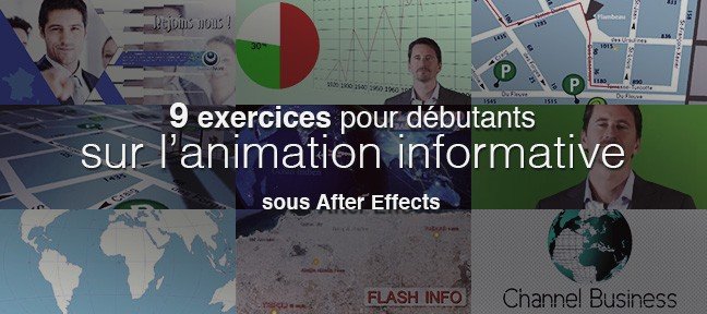 9 exercices After Effects sur l'animation informative