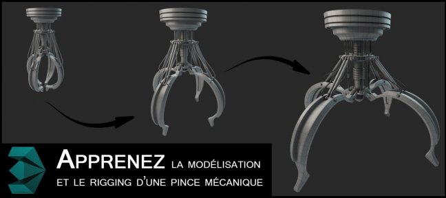 Apprendre la modélisation et le rigging d'une pince mécanique dans 3ds Max