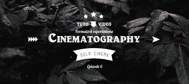 DSLR Cinematography - Episode 06 : Formats et exportation