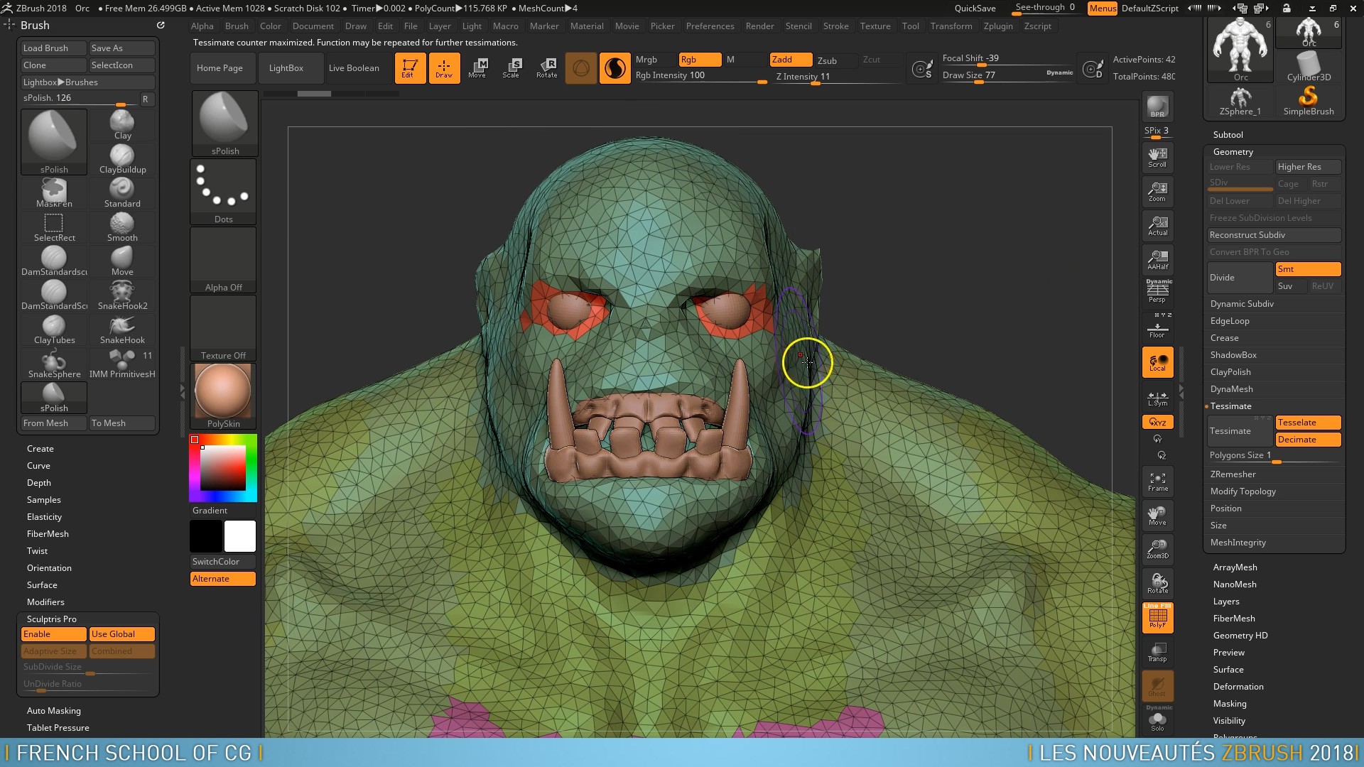 what model is zbrush 2018