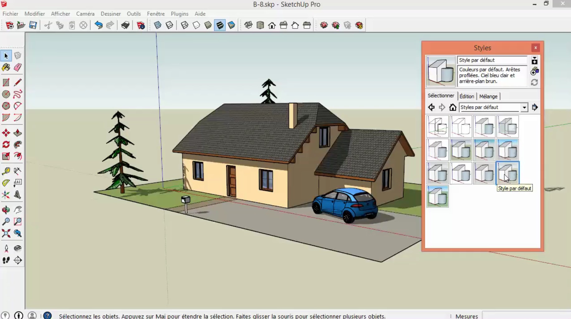 Как нарисовать дом в sketchup