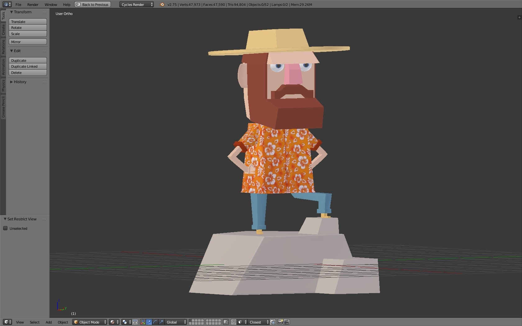 TUTO Blender  Mod lisation un personnage  cartoon lowpoly 