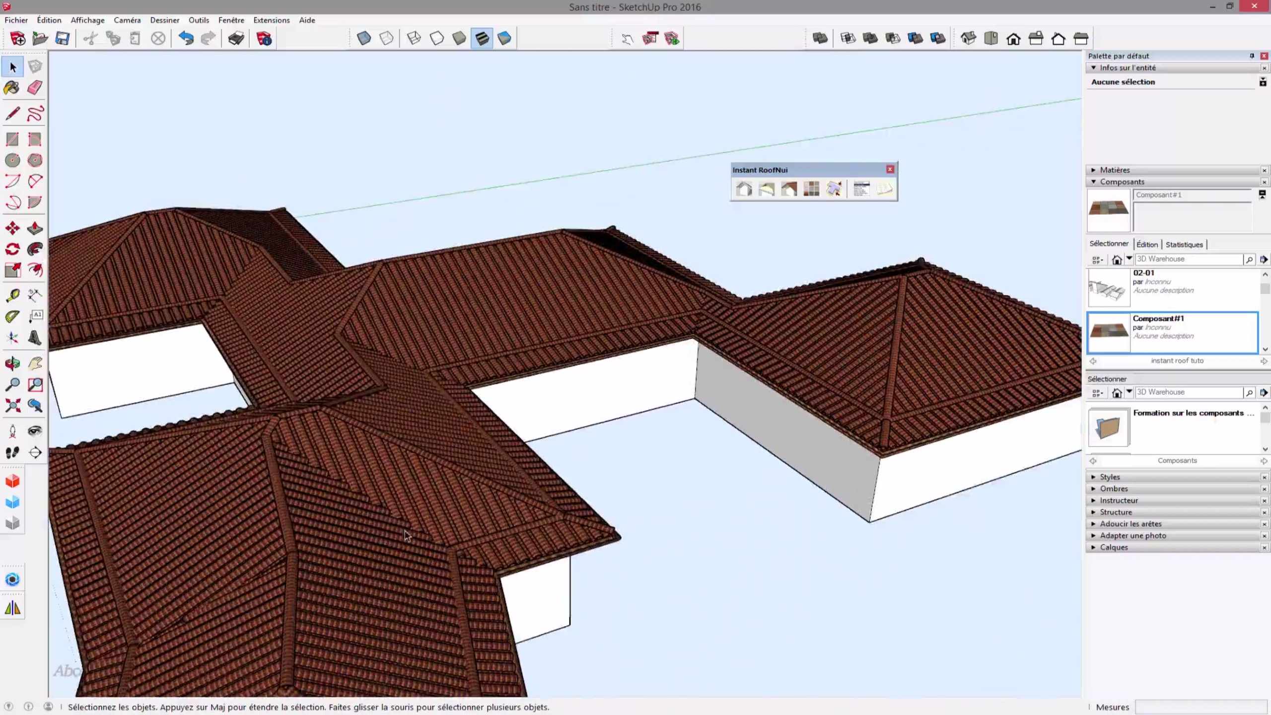 using instant roof for sketchup video