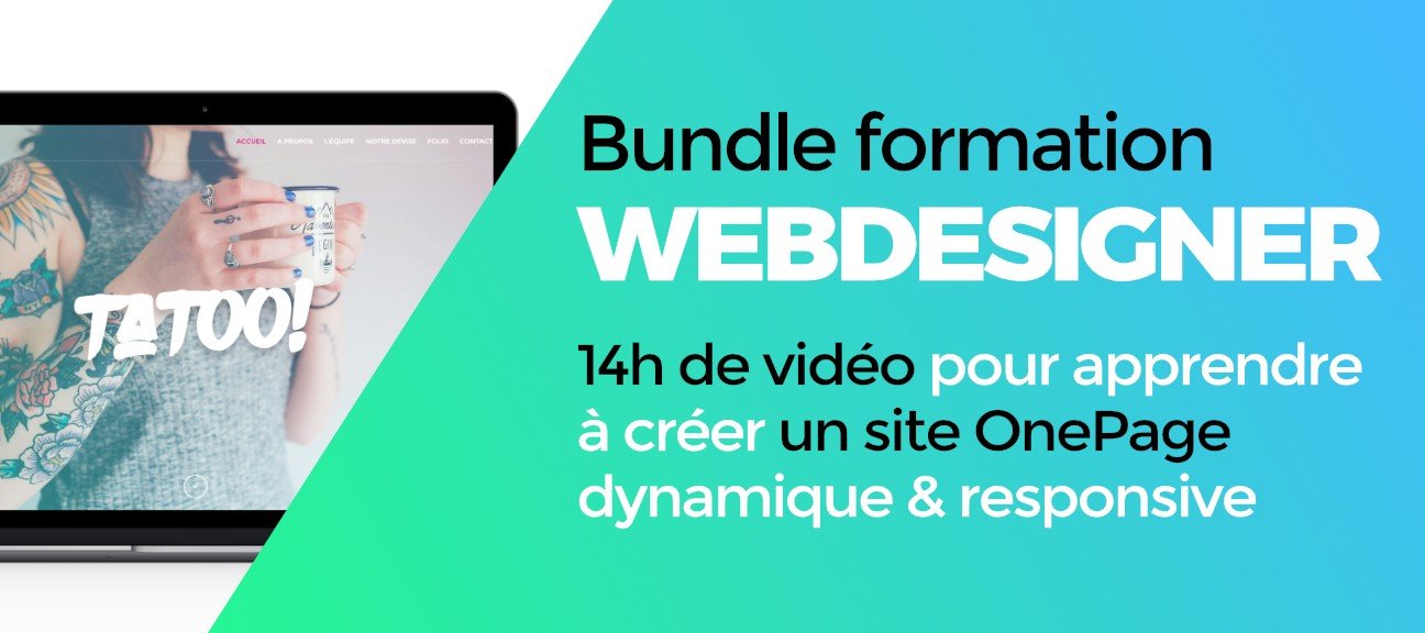 Bundle Formation WEBDESIGNER : Créer un site OnePage dynamique & responsive