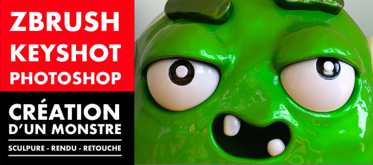 Créer un gentil monstre 3D avec ZBrush, Keyshot et Photoshop