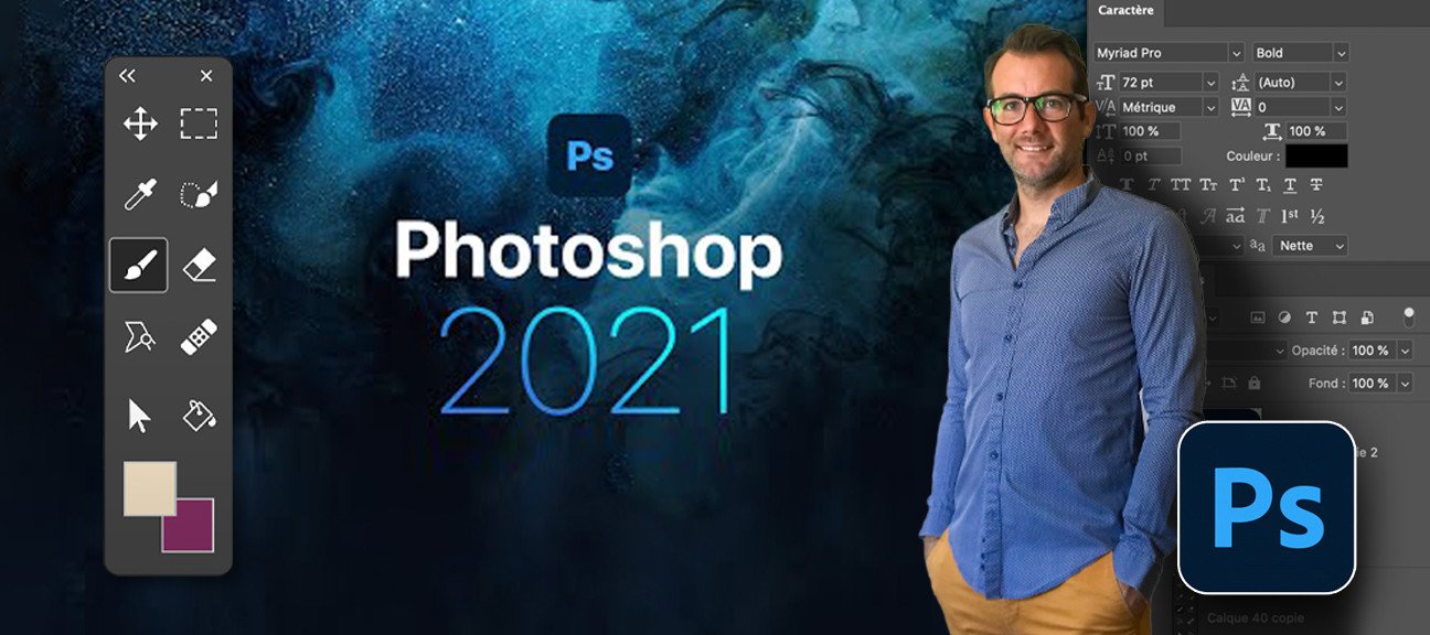 Photoshop CC 2021 | Initiation | Outils + Ateliers Créas
