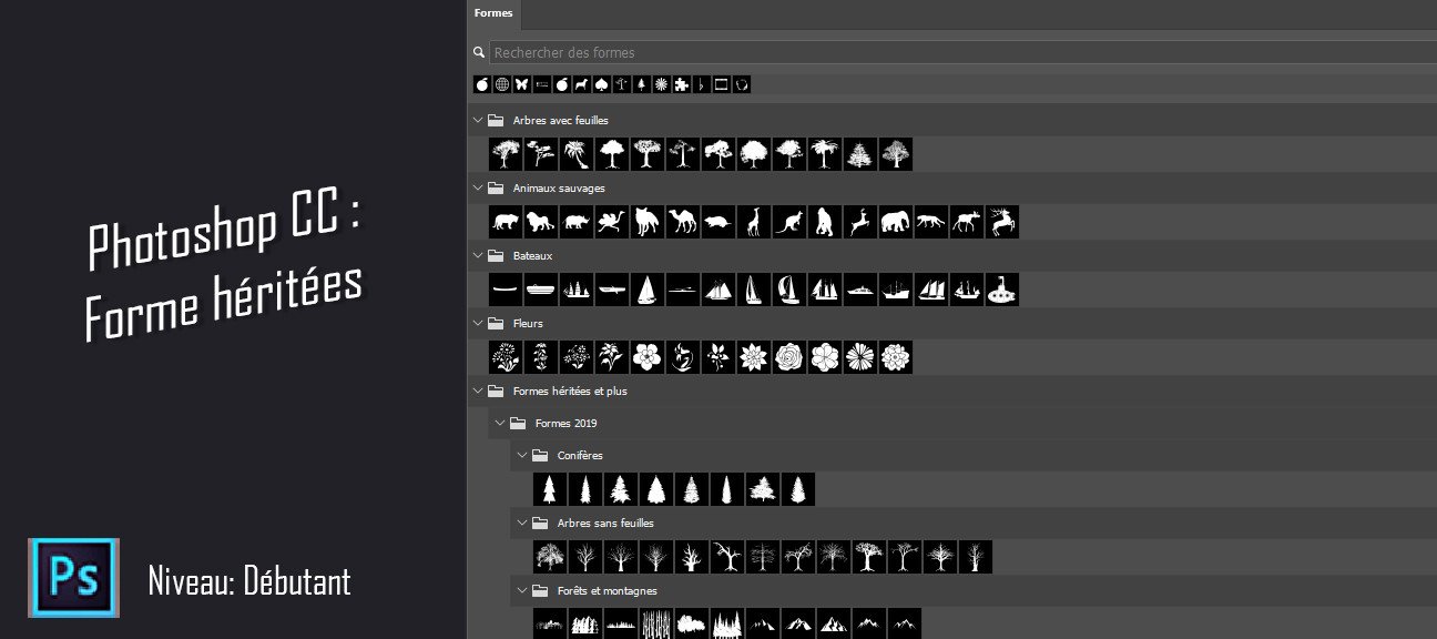 Comment retrouver les formes héritées dans Photoshop CC 2022 ?