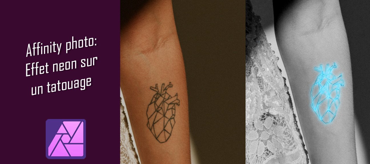 Gratuit : Création d'un néon sur un tatouage avec Affinity Photo