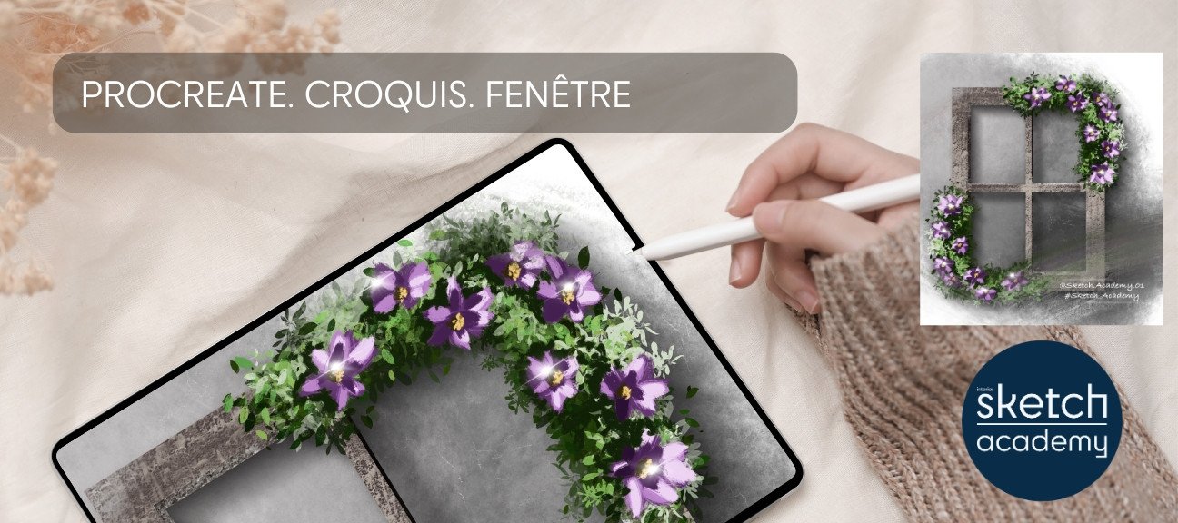 Gratuit  Procreate : Dessiner une fenêtre