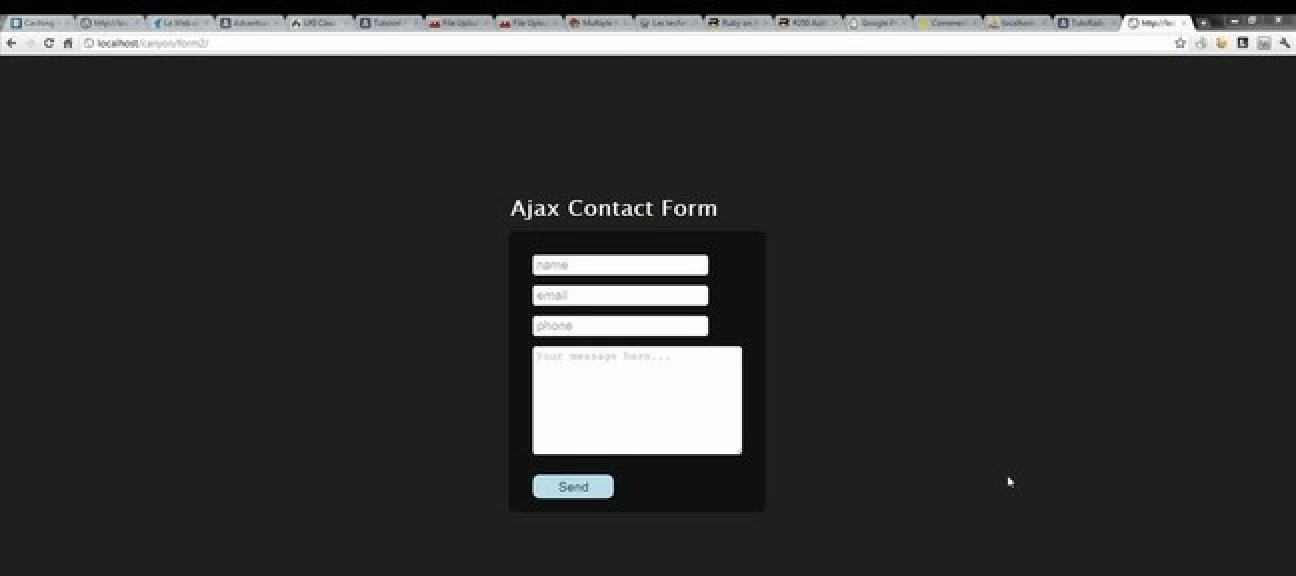 Formulaire de contact AJAX, HTML5, CSS3, jQuery et Modernizr