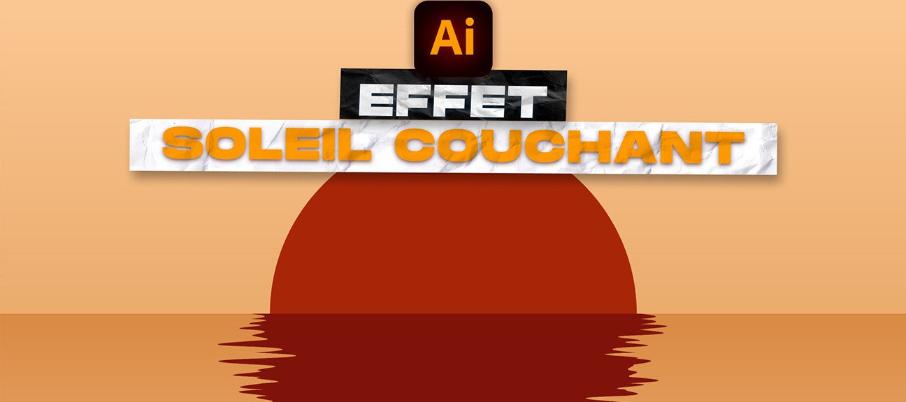 Gratuit Illustrator CC - Effet soleil Couchant