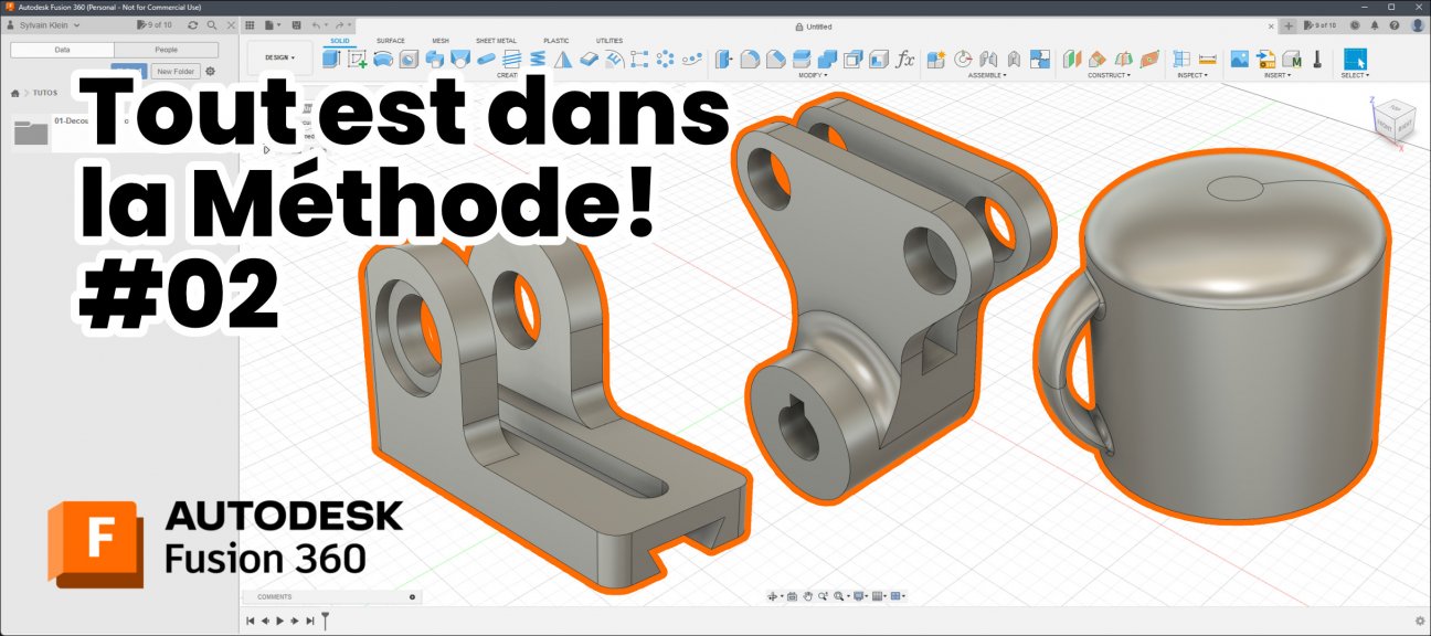 Fusion 360 : 3 Exercices de Modélisation pour Maîtriser la Méthode et la Bonne Approche (#02)