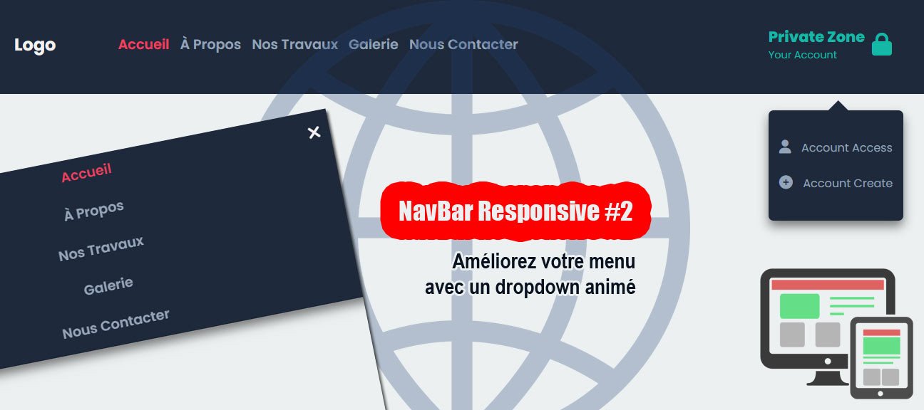 NavBar Responsive #2 : Améliorez votre menu avec un dropdown animé