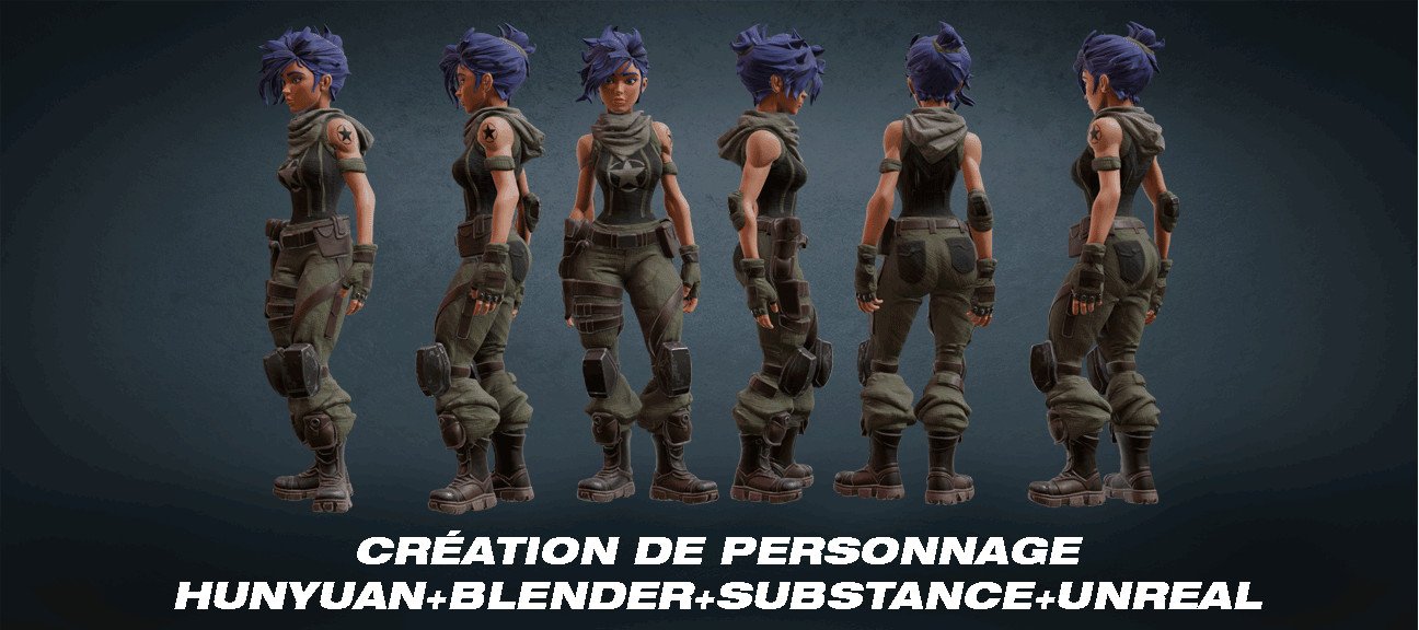 Création de personnage 3D pour Unreal Engine
