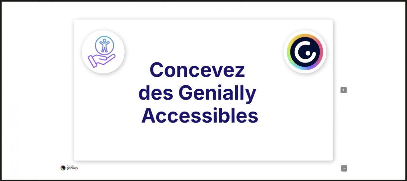 Concevez des Genially accessibles