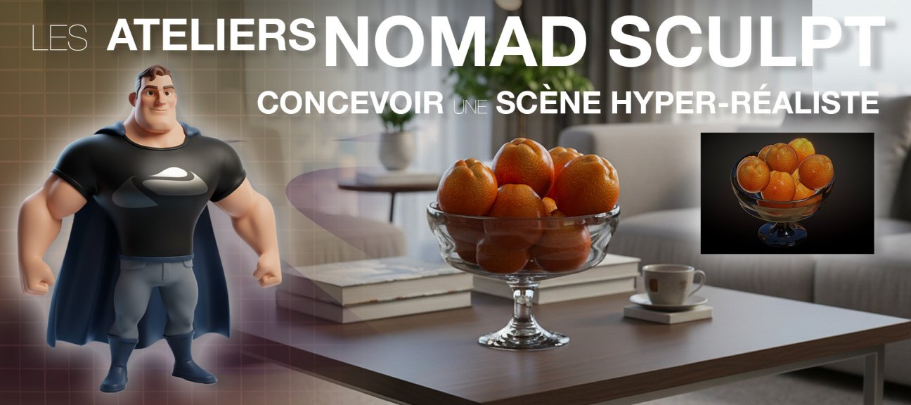 Atelier Nomad Sculpt : modéliser et composer une scène hyper-réaliste