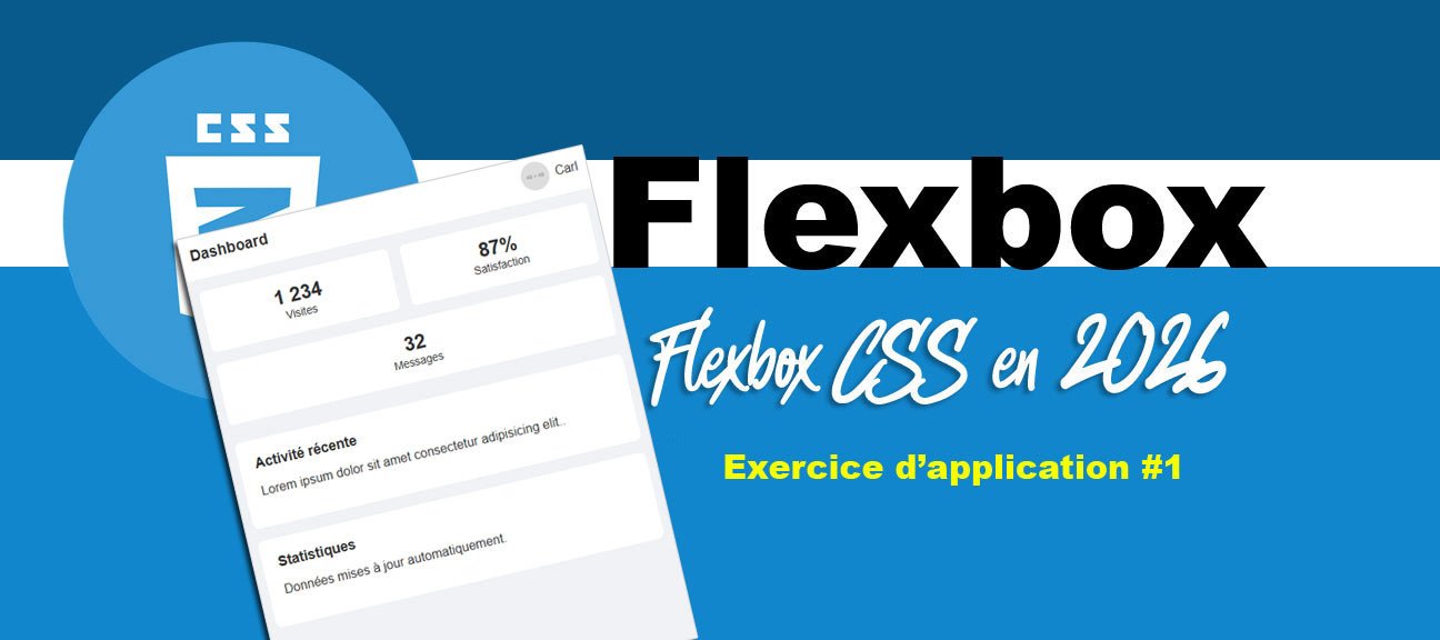 Flexbox CSS en 2026 – Exercice d'application 1